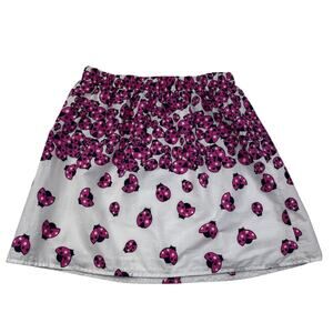 Lilly Pulitzer Ladybug Print 100% Cotton Pull-On Lightweight Skirt Women's M